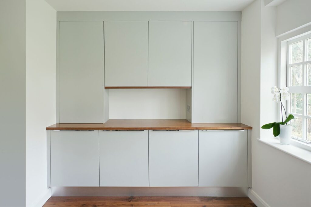 Flat pack kitchen cupboards